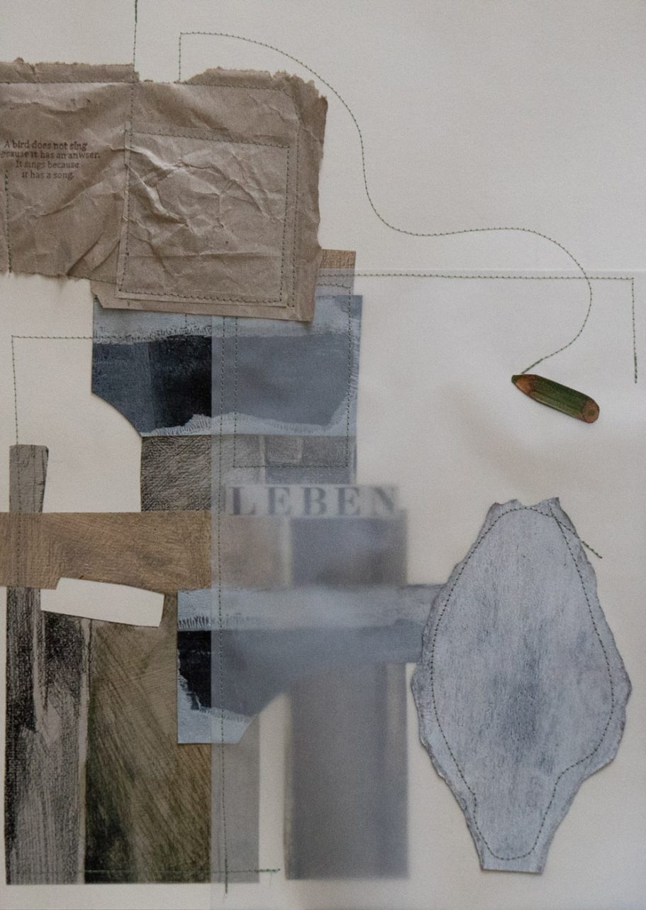 Collage geklebt & genäht Collage geklebt & genäht