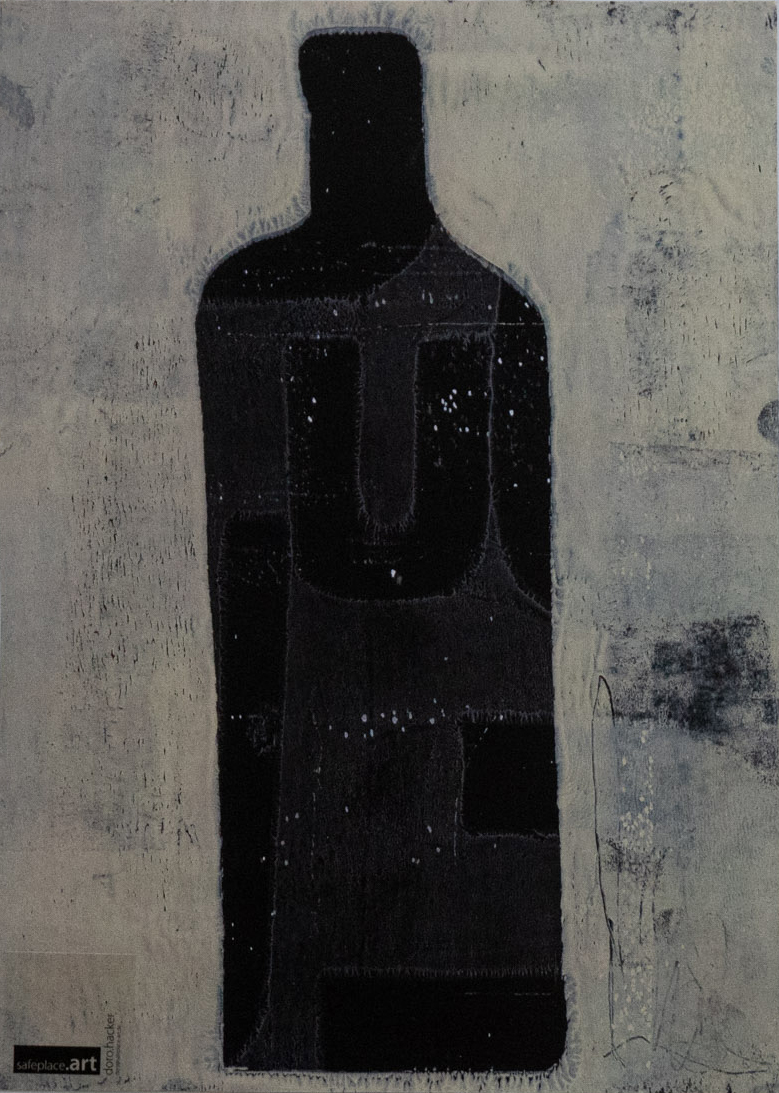 Flasche - Monoprint Flasche - Monoprint