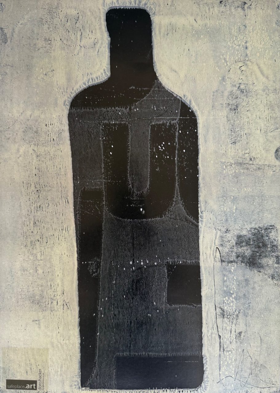 flasche - monoprint